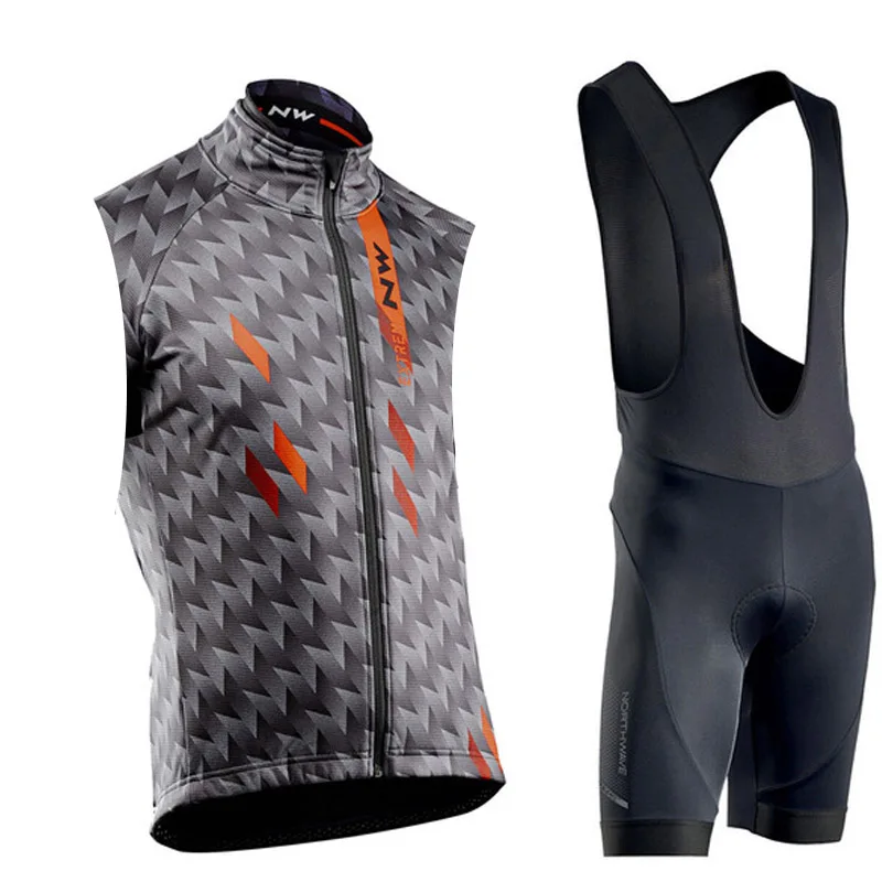 

NW Team Cycling sleeveless Jersey Bib Shorts Sets 2019 Mens Summer Quick Dry Bicycle Clothing