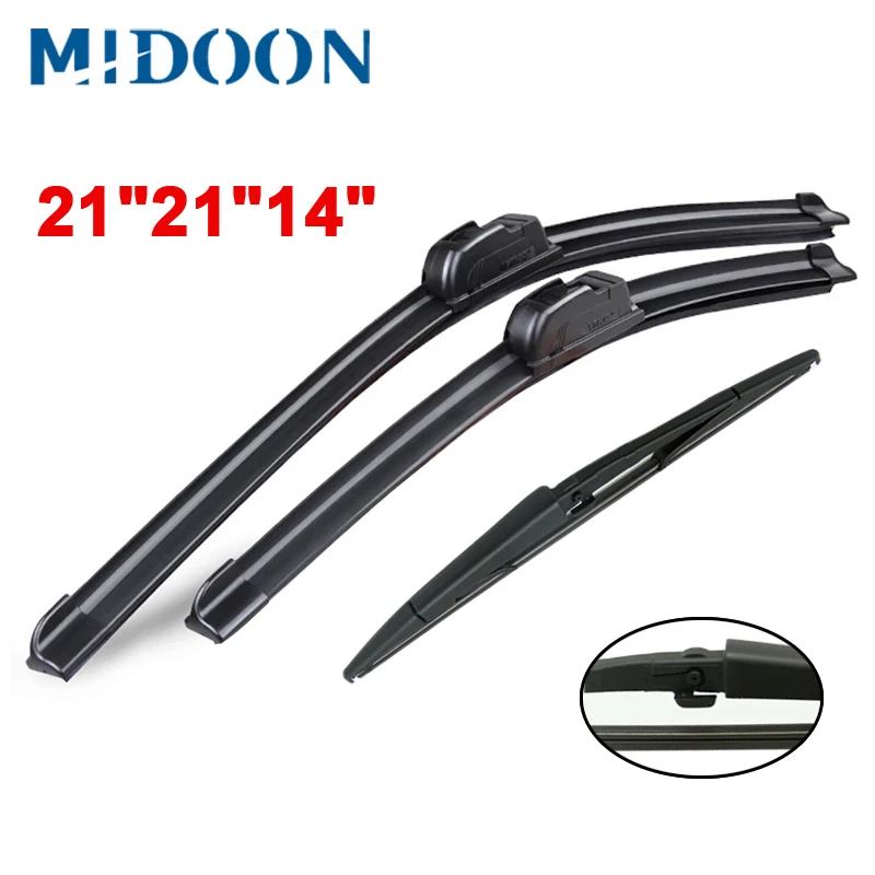 MIDOONWiper Front & Rear Wiper Blades Set Kit For Jeep Grand Cherokee