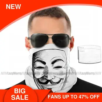 

Anonymous Mouth Face Mask V For Vendetta Facial Mask Kawai Nice for Adult with 2 Filters Mask