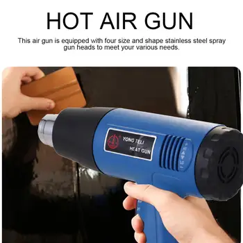 

Heat Gun 1500W Heavy Duty Hot Air Gun Kit Variable Temperature Control With 2-Temp Settings 122~1202 With Overload Protection