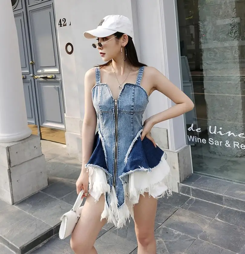 sexy-denim-women-vest-square-collar-sleeveless-spaghetti-strap-tunic-patchwork-mesh-ruffles-hit-color-camis-female