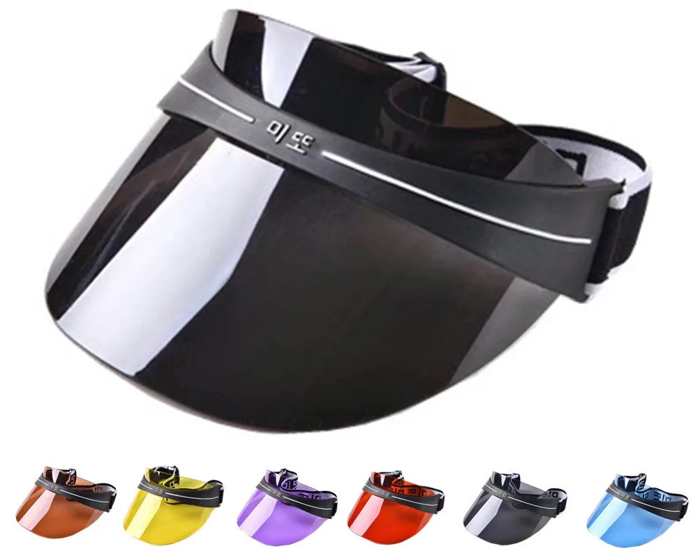 

Summer Women Men Sun Hat Korean Transparent Topless Plastic PVC Sun Sheild Visor Hat Clear Bicycle Sporting Cap UV Protection