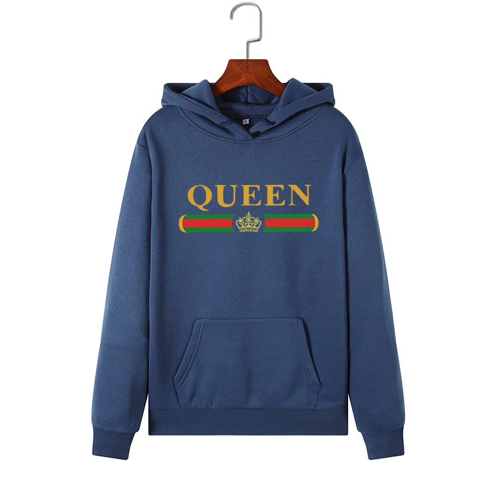 navy blue SINGRAIN, женские толстовки с буквенным принтом, Зимняя Повседневная Уличная толстовка с капюшоном, модная, Harajuku, теплая, плюс размер, готический стиль, Polerones - Цвет: navy blue