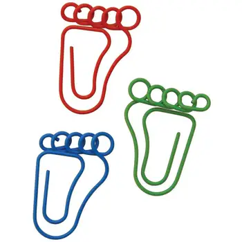 

20 PCS Foot Shape Paper Clips Creative Interesting Bookmark Clip Memo Clip Shaped Paper Clips For Office School Home.