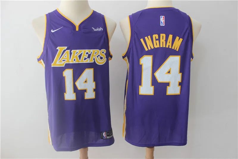 A+++ Качественная мужская одежда для взрослых#0 Kyle Kuzma 2 Lonzo Ball 14 Brandon Ingram Jersey Los Angeles - Цвет: for men