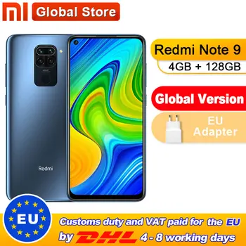 

Global Version Xiaomi Redmi Note 9 4GB 128GB Smartphone MTK Helio G85 Octa Core 48MP Quad Rear Camera 6.53" DotDisplay 5020mAh