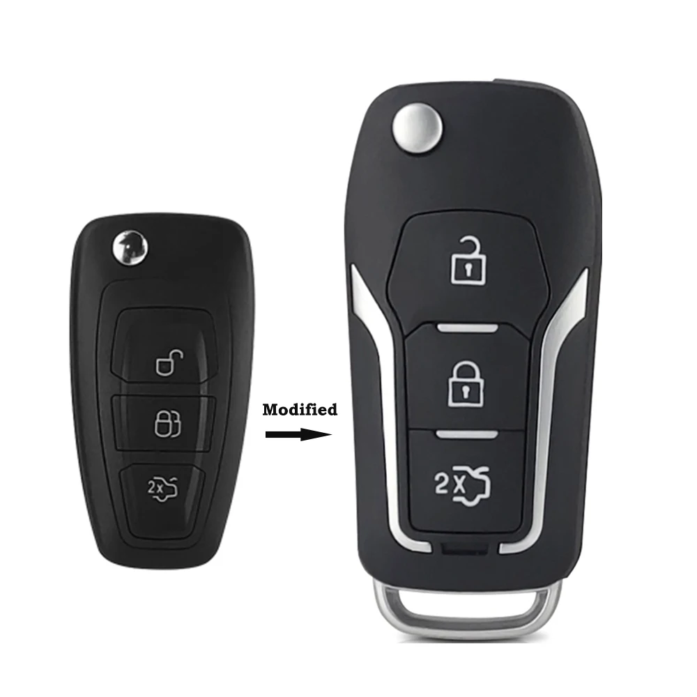 OkeyTech для Ford Mk2 Mk3 Mondeo Ranger Fiesta 2 дистанционный ключ 433 МГц 4D60 4D63 40 бит 80 чип Flip Fold HU101