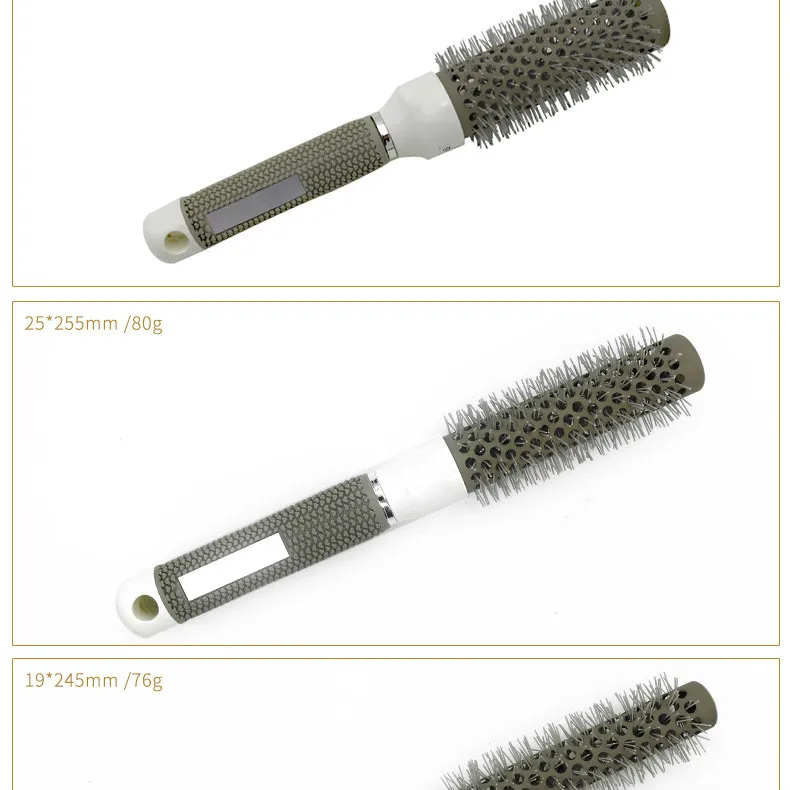6 размер щетка для волос нано-щетка для волос керамическая щетка ионная круглая бочка расческа Парикмахерская салонная укладка сушка завивка