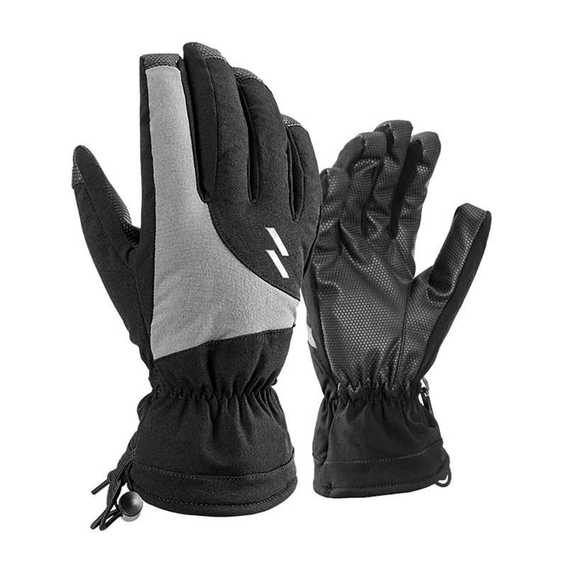 Двухслойные толстые перчатки для велоспорта с защитой от ветра, водостойкие термальные перчатки для езды на мотоцикле, лыжах, спорта, ручной работы - Цвет: QJ2457BM