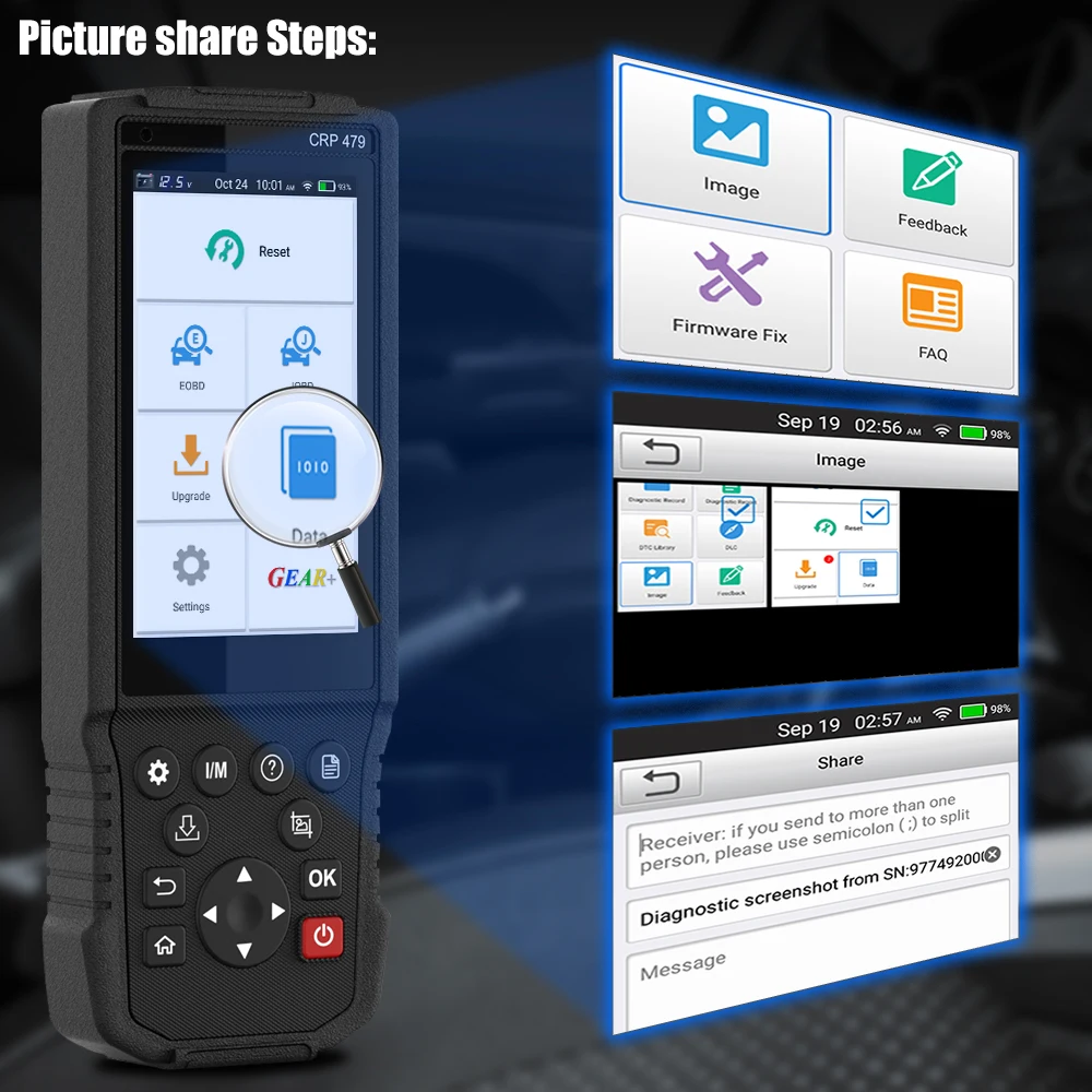LAUNCH X431 CRP479 OBD2 сканер автомобильный диагностический инструмент Wifi Автомобильный сканер считывающий четкий код ABS TPMS DPF EPB 15 сброс PK CRP429C