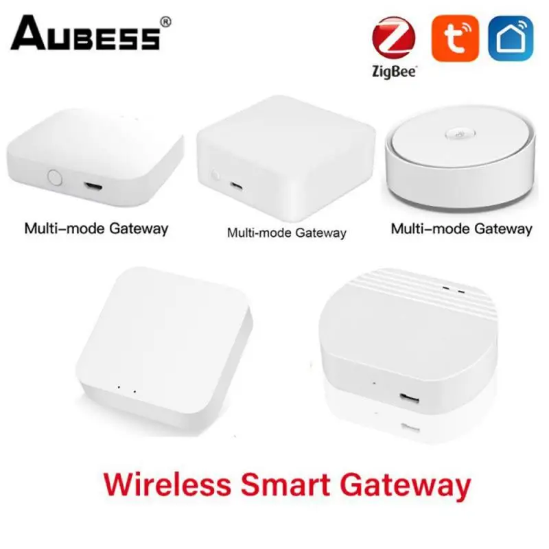 Умный шлюз Aubess ZigBee многорежимный сетевой хаб с поддержкой Bluetooth работает