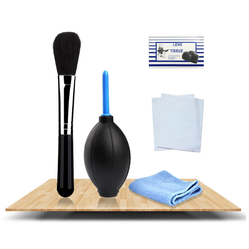 Lens Cleaning Kit 5 in 1 Dust Cleaner Kit Brush Air Blower Wipes kit or Canon Nikon Sony Pentax DSLR SLR Camera Lens and Filters