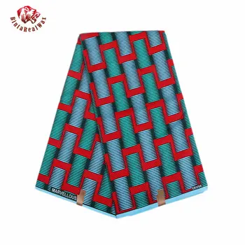 

2019 Ankara African Polyester Wax Prints Fabric new bintareal waxHigh Quality 6 yards Fabric for Wedding Dress FP6011