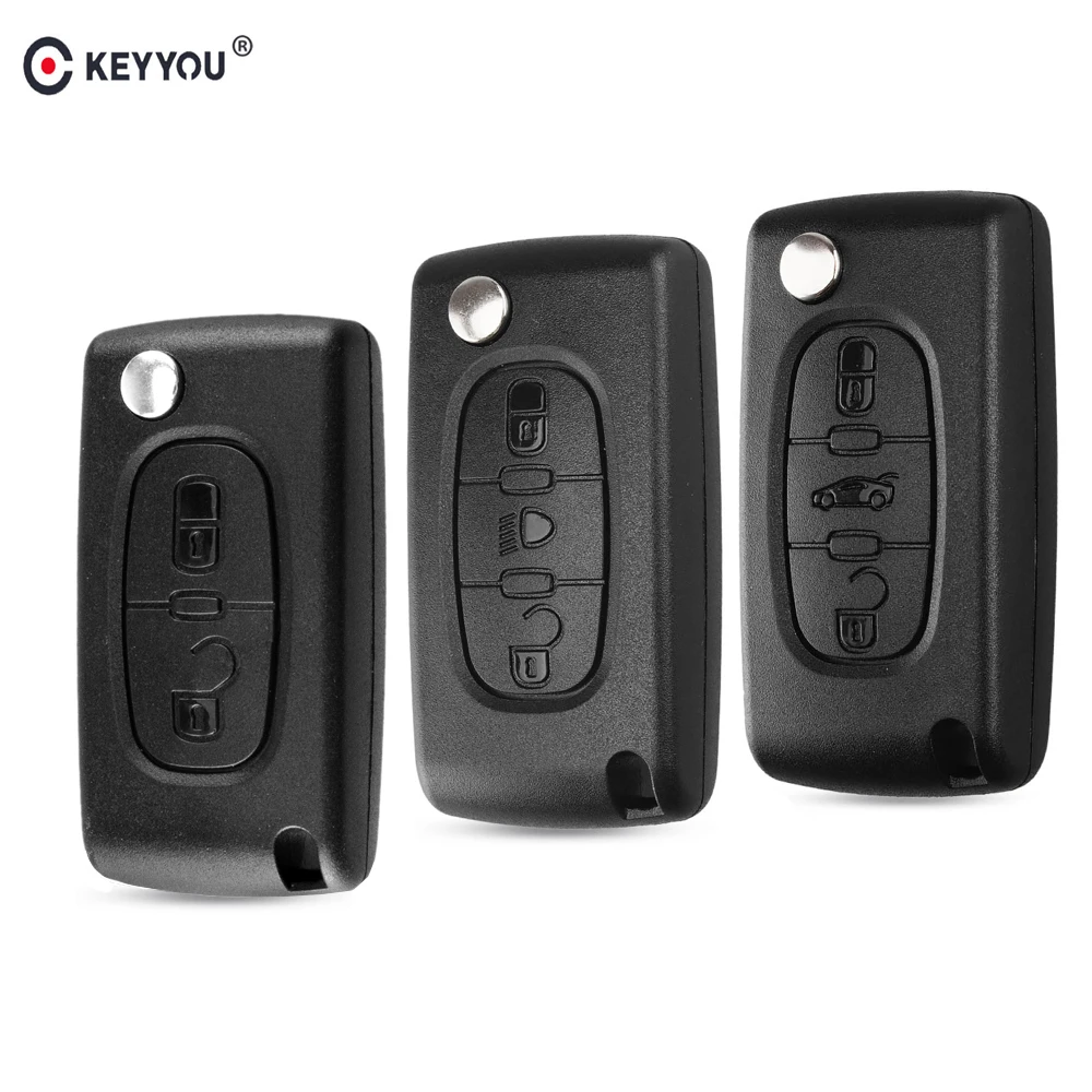 Чехол для автомобильного ключа KEYYOU Peugeot Citroen Coupe VTR C2 C3 C4 C5 C6 C8 Berlingo Picasso Xsara 2/3/4 BTN |