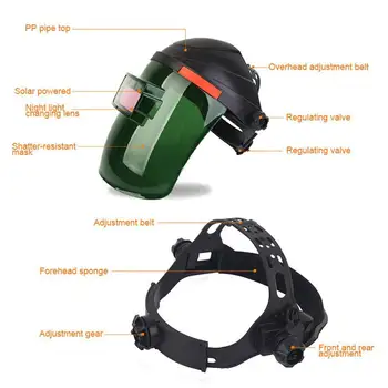 

PP Auto Darkening Safe Welding Helmet Arc Tig PC Mask Grinding Welder Mask Safe