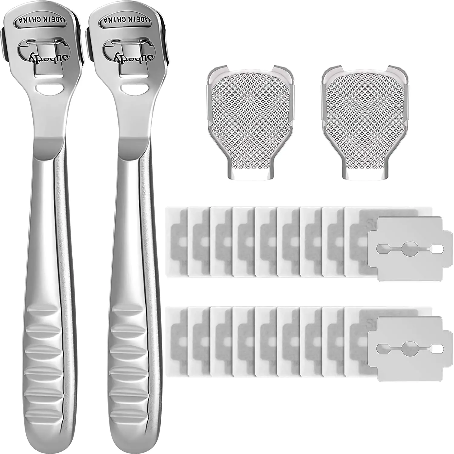 Colossal Foot Rasp & Wood Handle Callus Shaver (10 Replacement & 1 Foot  File Heads), Pedicure Kit, Heel Scraper For Feet, Callus Remover