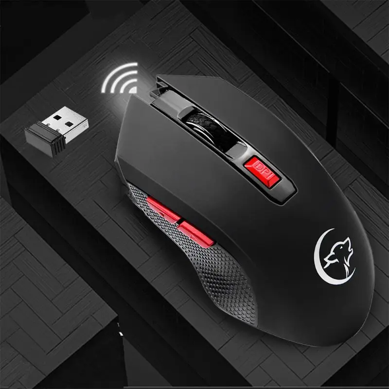 2.4G Wireless Optical Gaming Mouse 2400DPI 6 Buttons Mice w/ USB Receiver for PC