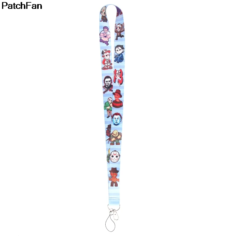 Patchfan Friday the 13th horror брелок с символом ремешок лямки на шею Ткань id Держатели значков Ожерелье Аксессуар A2541