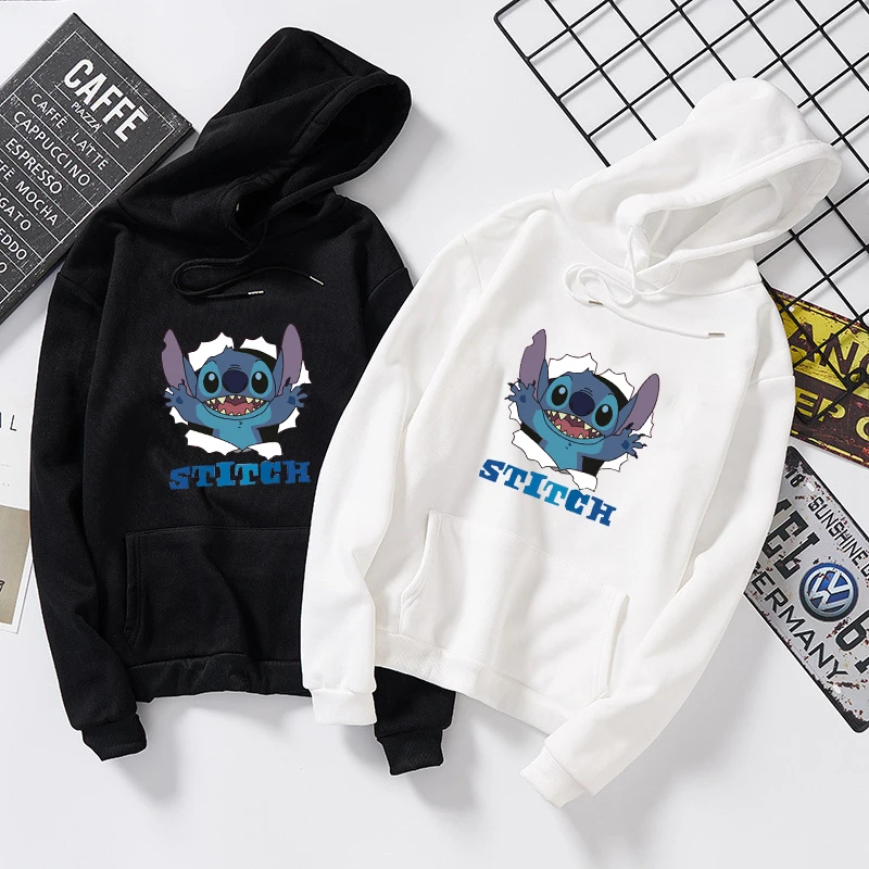 

2019 Women Cotton Sweatshirts Hoodies Autumn Stitch Plus Size Cartoon Print Long Sleeve Pullover Mujer Casual Hooded Sweatshirt