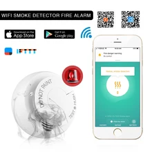 Tuya Smart Life wifi умный детектор дыма пожарная охранная сигнализация датчик дыма с самостоятельной беспроводной батареей интеллектуальная жизнь