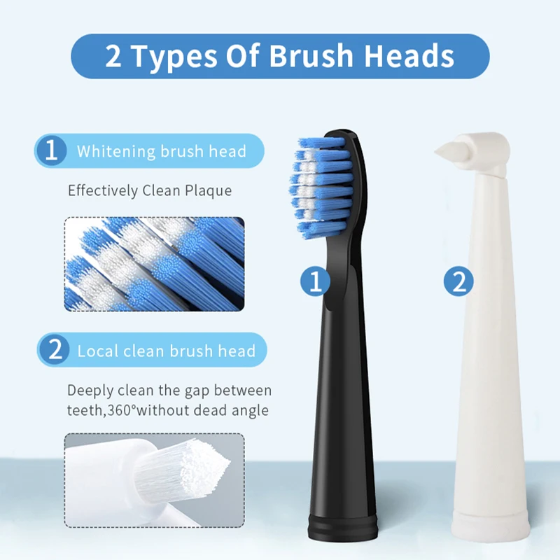 Seago Sonic Electric Toothbrush SG575 IPX7 Waterproof 5 Pcs Soft Bristle Brush Heads 1 Year Long Durability Time Rechargeable Seago Sonic Electric Toothbrush SG575 IPX7 Waterproof 5 Pcs Soft Bristle Brush Heads 1 Year Long Durability Time Rechargeable