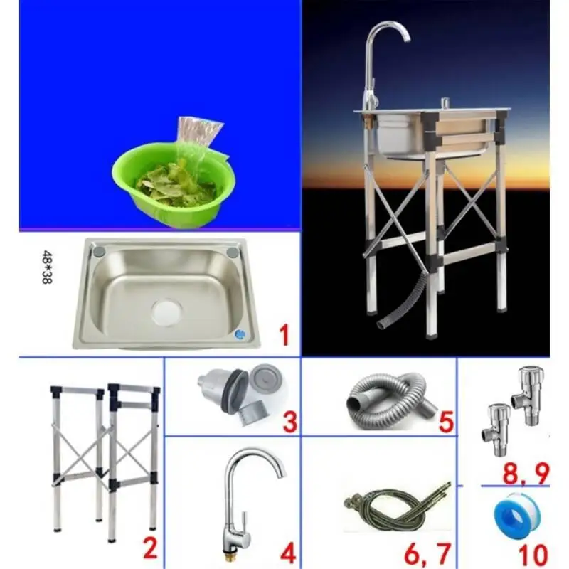 Number 12 Lavandino Portatil Waschbecken Lavello Cucina Evier De Cuisine Wasbak кухня Lavabo Cuba Pia Cozinha Fregadero раковина для мытья посуды - Color: Number 12