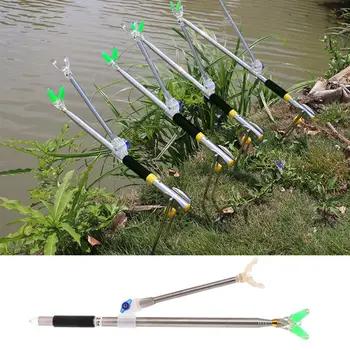 LOW PRICE ❤️ Fishing Holder 2.1m 40cm2 Sections Adjustable Stainless steel Fishing Rod Pole Rack V Holder Bracket Support Stand - discount item 28% OFF Sports & Entertainment