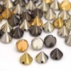 50Pcs Cone Spikes Studs 10MM CCB Rivets Silver Gold Black Plastic Spikes And Studs For Leather Crafts DIY Punk Clothes Shoes - 3