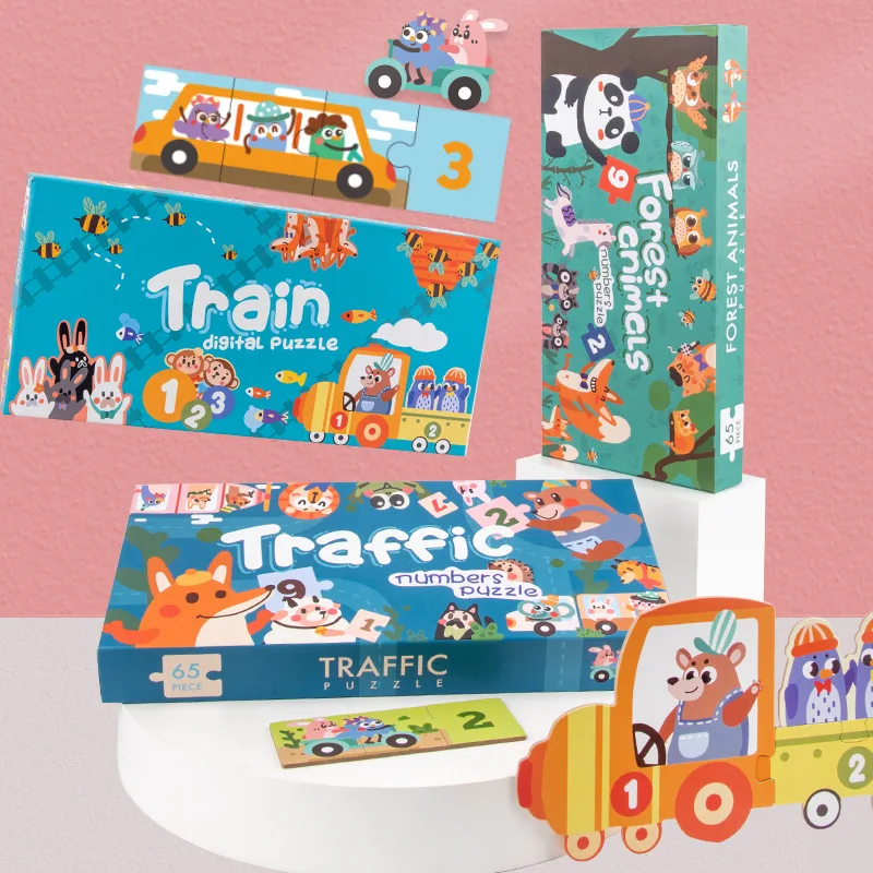 

Baby Kids Toys Children's Educational Puzzle 3D Puzzle Stacking Jigsaw Creative Strip Puzzle Toys Gift Box For Boys And Girls