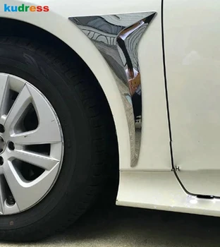

For Toyota Prius 2016 2017 ABS Chrome Car Body Front Rain Water Outlet Cover Frame Style Stickers Trims Accessories