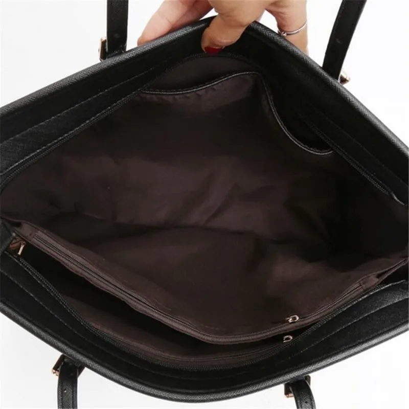 Большая сумка, модная женская сумка из искусственной кожи, короткая сумка на плечо, черная белая Большая вместительная роскошная сумка-тоут, дизайнерская сумка