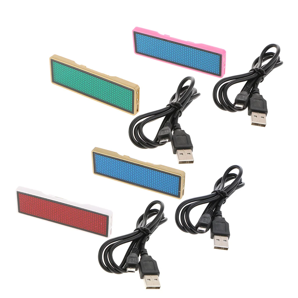 4 bit LED Digital Message Sign Scrolling Display Bar Badge Board 