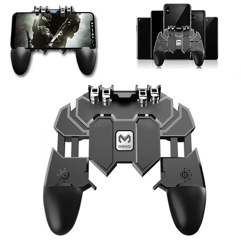 AK66 Mobile PUBG Game Controller Six Finger All-in-One PUBG Free Fire Key Button Joystick Gamepad L