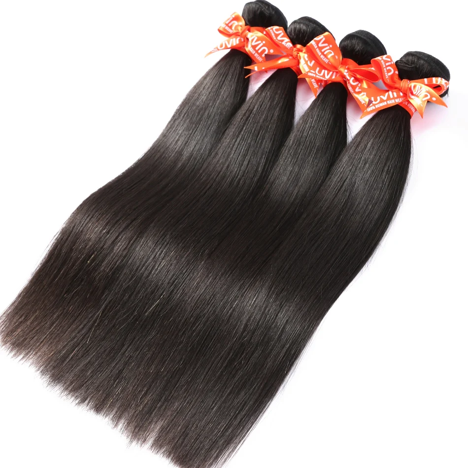 Luvin OneCut волосы прямые 8-40 28 30 32 дюймов бразильские волосы remy натуральный цвет 4 пряди человеческие волосы