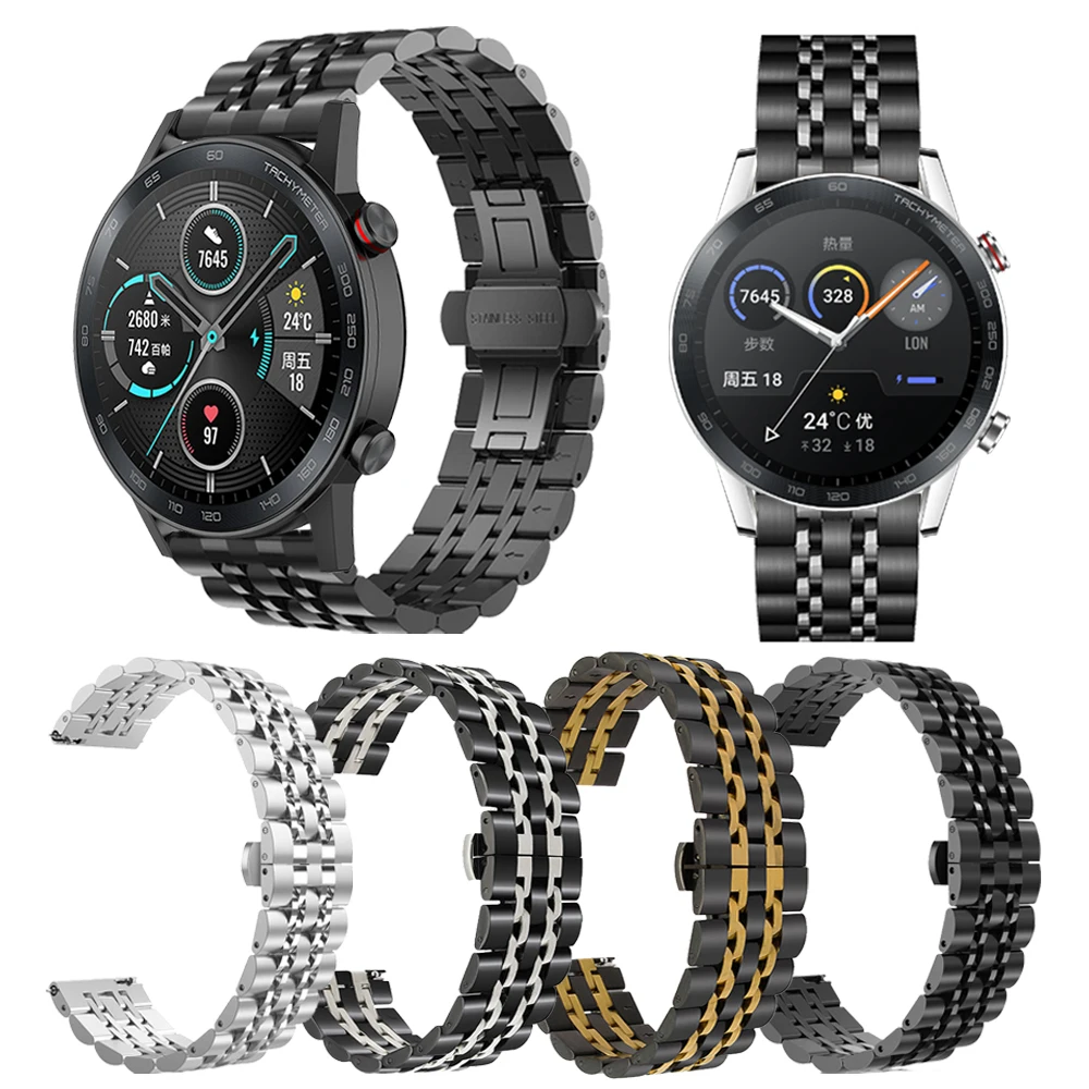Correa de Metal para HONOR Magic Watch 2, pulsera de acero inoxidable,  46mm, 42mm|Correas de reloj| - AliExpress