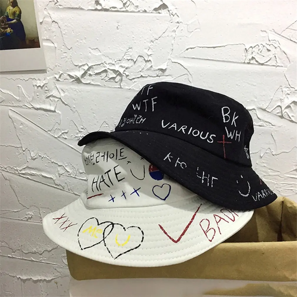 Панама для рыбалки, уличная хип-хоп кепка с рисунком-граффити, мужская летняя Рыбацкая шляпа для детей и взрослых, крутая шляпа от солнца