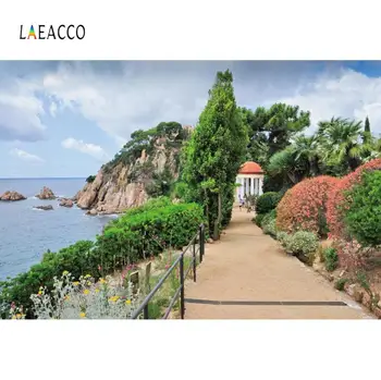 

Laeacco Spring Plants Garden Seaside Green Screen Photography Background Vinyl Customize Photographic Backdrops For Photo Studio