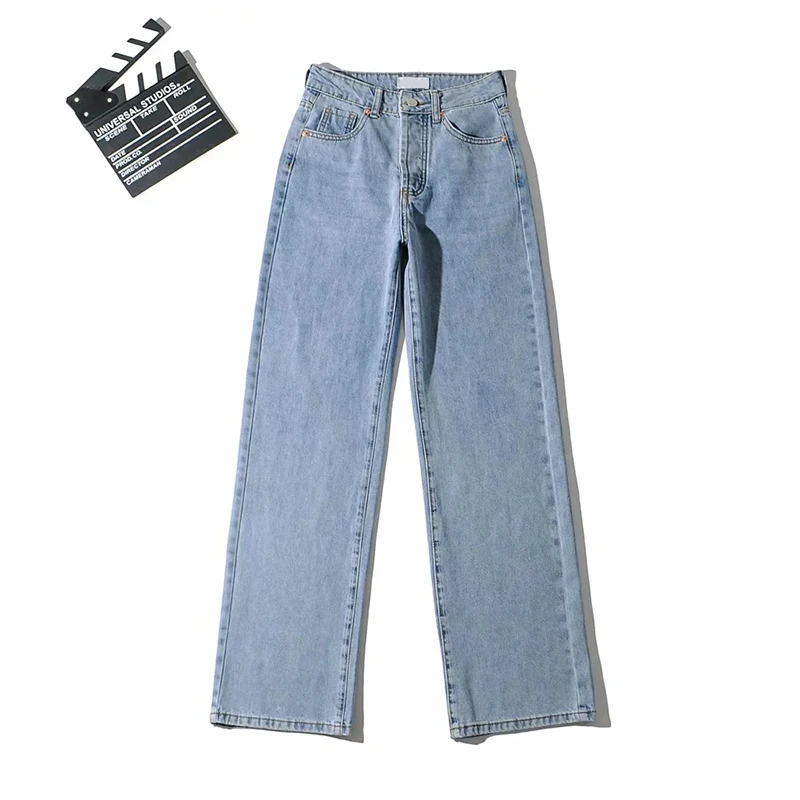 

Shnsophi Mom Jeans Wide Leg Pants Streetwear Boyfriend Jeans Woman Vintage High Waist Blue Denim Trousers Pantalon Pour Femme