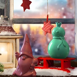 Decoração do boneco de neve decoração de natal resina molde de natal casa resina silicone vela molde para conjunto de jóias