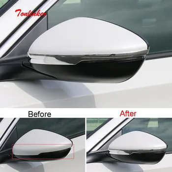 

Tonlinker Exterior Rearview mirror Cover Sticker Strip for HONDA ACCORD 2018-19 Car Styling 2 PCS ABS Chrome Cover sticker