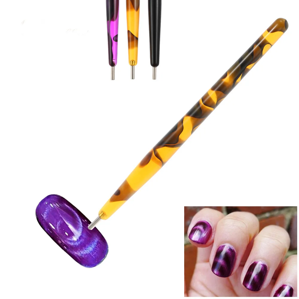 

1Pc Nail Art Dotting Pen Brush Acrylic 3D Tips DIY Magic Cat Eye Polish UV Gel Painting Magnetic Magnet Pen Manicure Salon Tools