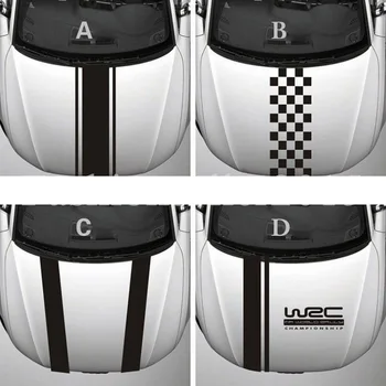 

120cm Car Hood WRC Sticker Matt Vinyl Non-toxic Car Cover Stripe Decals Paper for most vehicles DIY Auto Exterior Accessories