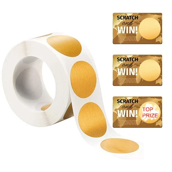 

300pcs Round Scratch Off Stickers Scratch Off Labels Sticker for Party Activity Christmas Decoration Favors Stationery Sticker
