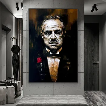 

Godfather Modern Canvas Art Posters and Prints Godfather Abstract Canvas Paintings on the Wall Nordic Art Pictures Home Decor