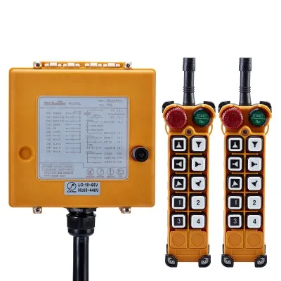 

F26-B3 industrial remote control 2 transmitter to 1 receiver 10 double speed button radio control Vhf or Uhf 18-65V and 65-440V