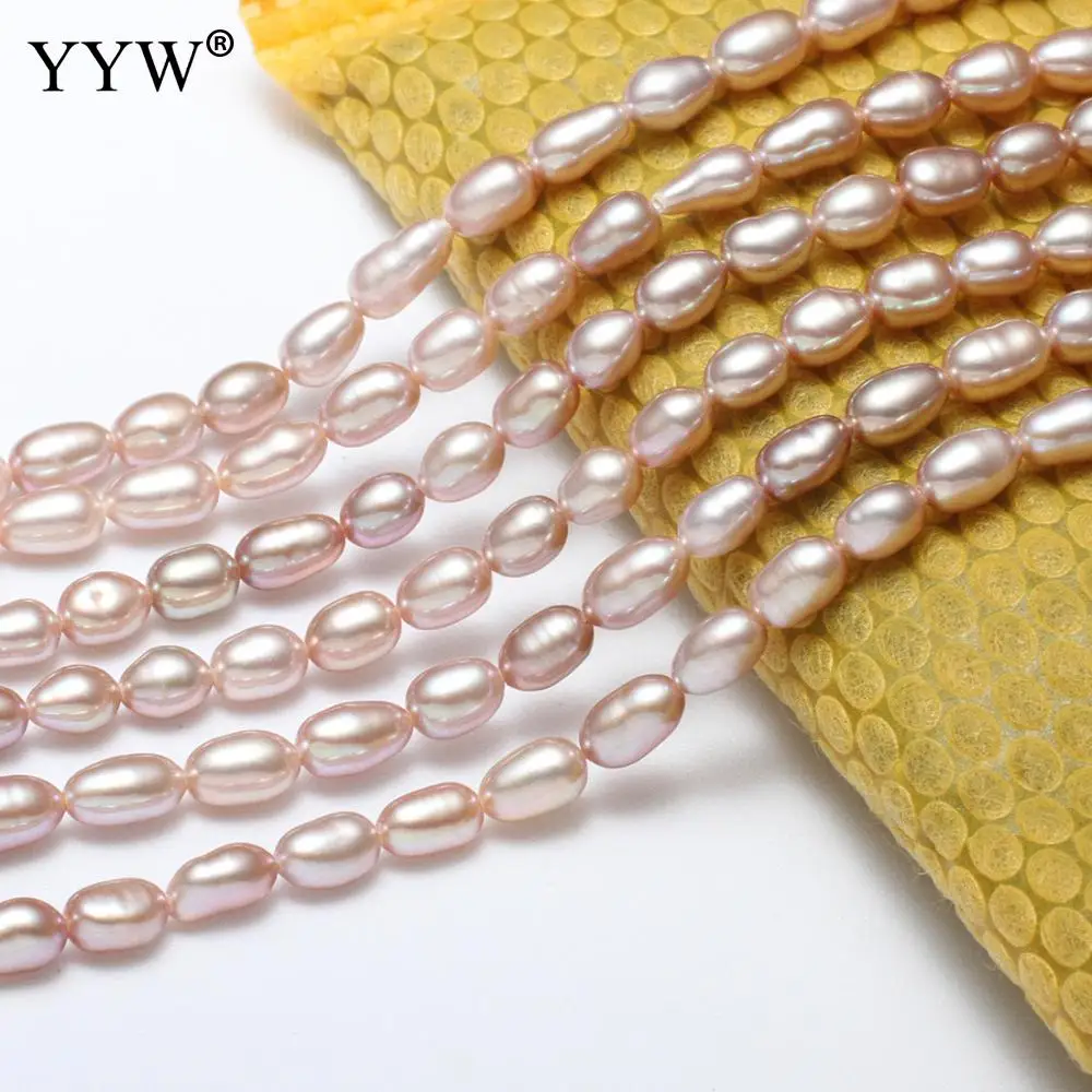 

Natural Freshwater Pearl Beads 4-5mm High Quality Rice Shape Punch Loose Beads For DIY Elegant Necklace Bracelet Jewelry Making