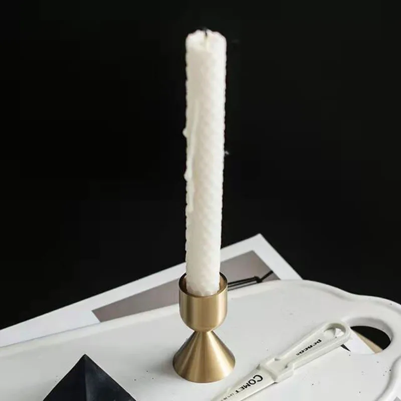 Candle Holders American Brass Candle Holder Ornament Home Simple Retro Model Single Head