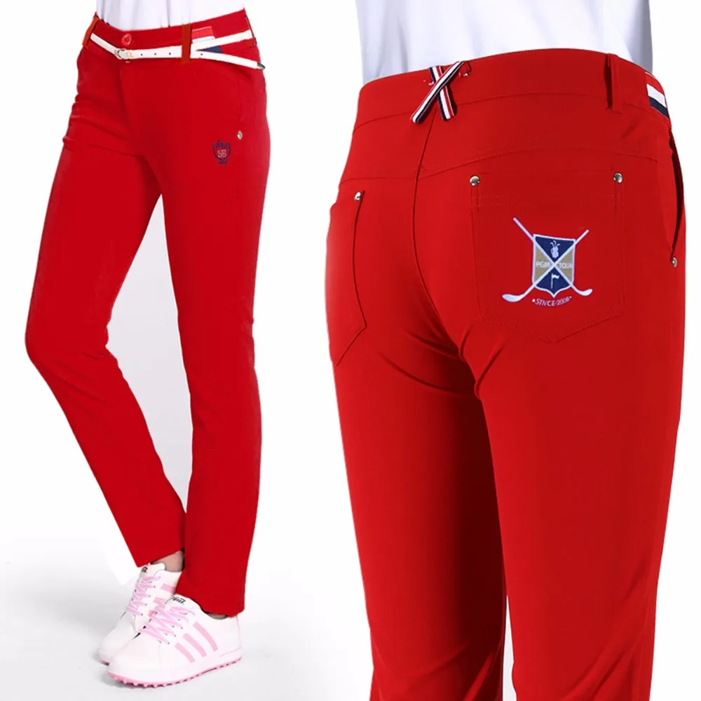 Big Discount HB0MV PGM Women Golf Pants Trousers Sportwear female Slim Golf Tennis Pant Quick Dry Lady Full Length Trouser Highly elastic Sports