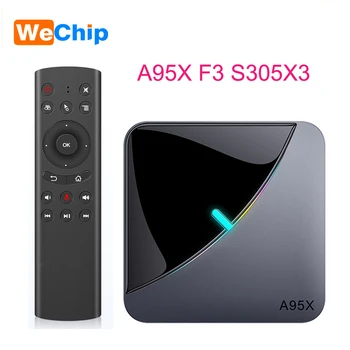 

Wechip A95X F3 Android 9.0 TV BOX Amlogic S905X3 4G 32G 64G Wifi BT Set Top Box YouTube 1080P HD Support PLEX 2G 16G Player