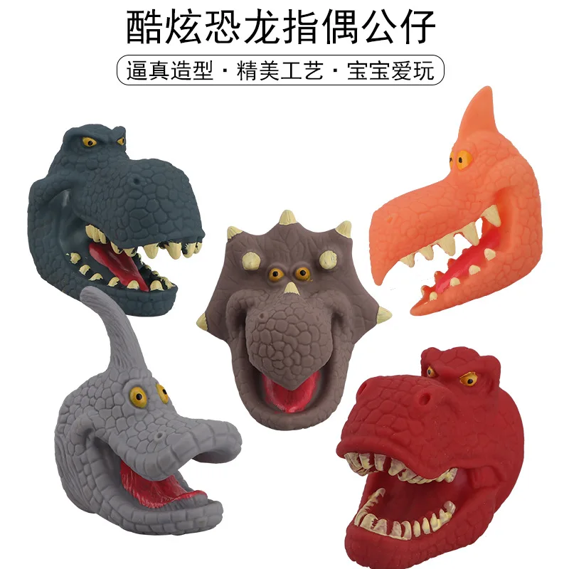 

Create Aulacese Douyin Celebrity Style Vinyl Finger Dragon Hand Puppet Sun Dinosaur Model Finger Stall Toy
